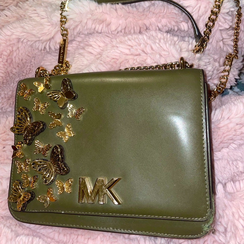 Military green small crossbody Michael Kors Bag
